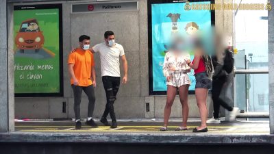 Antonio Mallorca – Meeting Two Hot Ass Babes At Bus Stop Ends In Incredible Foursome Back Home