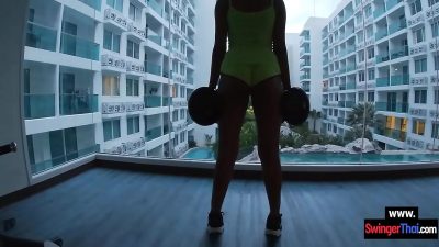 Thai Amateur Hotel Workout Before A Fuck In The Room Thai Sex Video