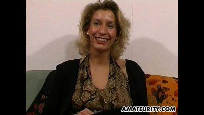 Amateurity – Amateur Milf Toys And Strokes A Dick With Cum On Tits