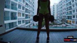 Thai Amateur Hotel Workout Before A Fuck In The Room Thai Sex Video